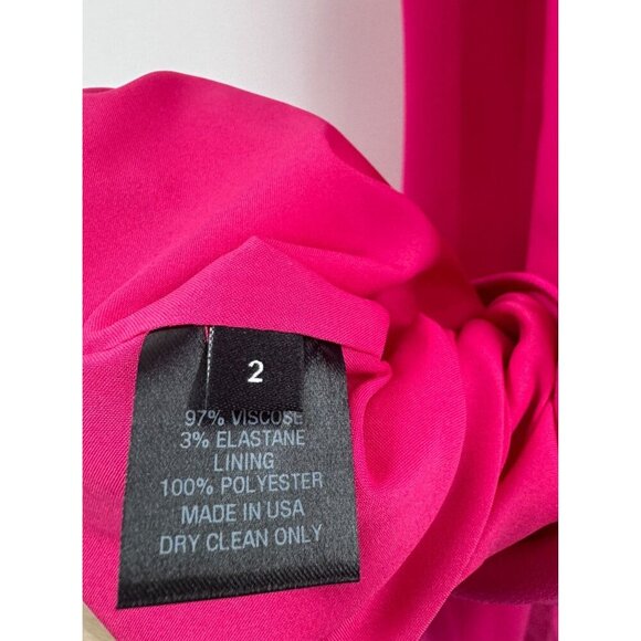 Brandon Maxwell Dress Bow Back Pink Mini US2 - Picture 10 of 11